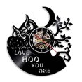 thumbnail image 1 of Baby Owls Home Decor Wall Clock Owl Saying Love Hoo You Are Wall Art Vintage Vinyl Record Clock Nursery Kid Room Animals Clock Without LED, 1 of 7
