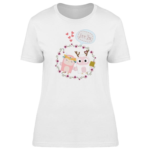 Baby Owls Love You Bubble T-Shirt Women -Image by Shutterstock, Female Small