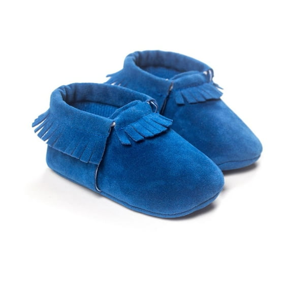 Baby PU Suede First Walkers Shoes Boys Girls Soft Fringe Non-slip Moccasins