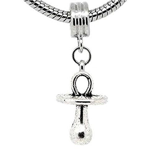Baby Pacifier Dangle Bead Charm Spacer For Snake Chain Charm Bracelet