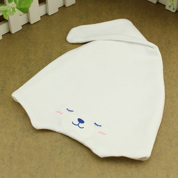 Baby Pacifier Hat, Lightweight Single Layer Newborn Cap for Spring Summer Fall, Infant Hat for Boys and Girls 0-6 Months, Breathable and Soft for Daily Wear-White