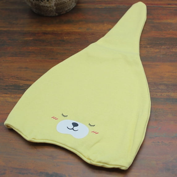 Baby Pacifier Hat, Lightweight Single Layer Newborn Cap for Spring Summer Fall, Infant Hat for Boys and Girls 0-6 Months, Breathable and Soft for Daily Wear-Yellow