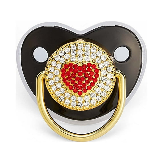 Baby Pacifier Stylish Decoration Infant Bling Pacifier Clip Set for Breastfed Babies, Baby Girl Pacifier Assorted Colors