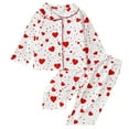 thumbnail image 1 of Baby Pajama Set for Girls Valentines Pajamas Kids Long Sleeve Heart Button Down Sleepwear Little Girl Pajamas 6-12M, 1 of 7