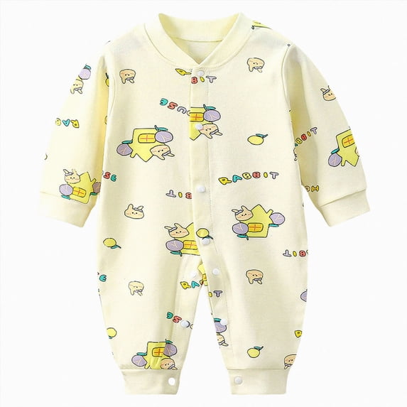 Baby Pajamas Baby Sleepers for Newborn 0-3 3-6 6-9 Months Boys Girl Clothes Footed PJs Newborn Newborn Crawling Suits Yellow
