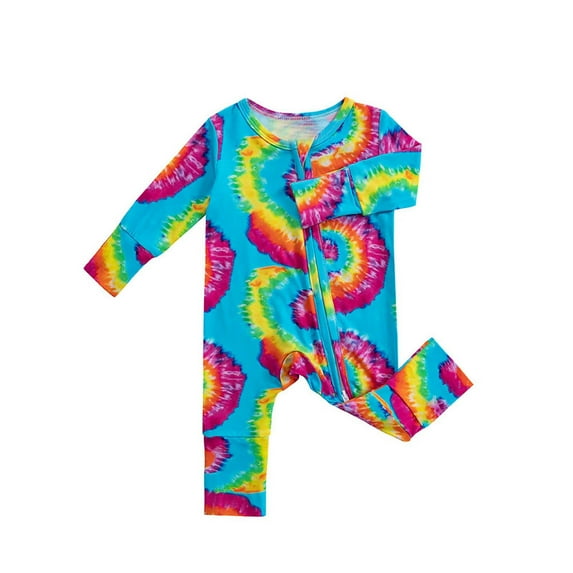 Baby Pajamas Boy Fiber Zipper Footless Pajamas Long Sleeved Printing Home Wear Baby Romper BU2 12 Months-18 Months