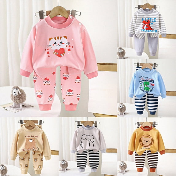Baby Pajamas Set Pjs - Kids Toddler Boy Girl Short Long Sleeve Snug Fit Sleepwear,6-12 Months 12-24 Months 2t 3t 4t 5t 6t 7t 8t 9t Children(Pink,4-5 Years)