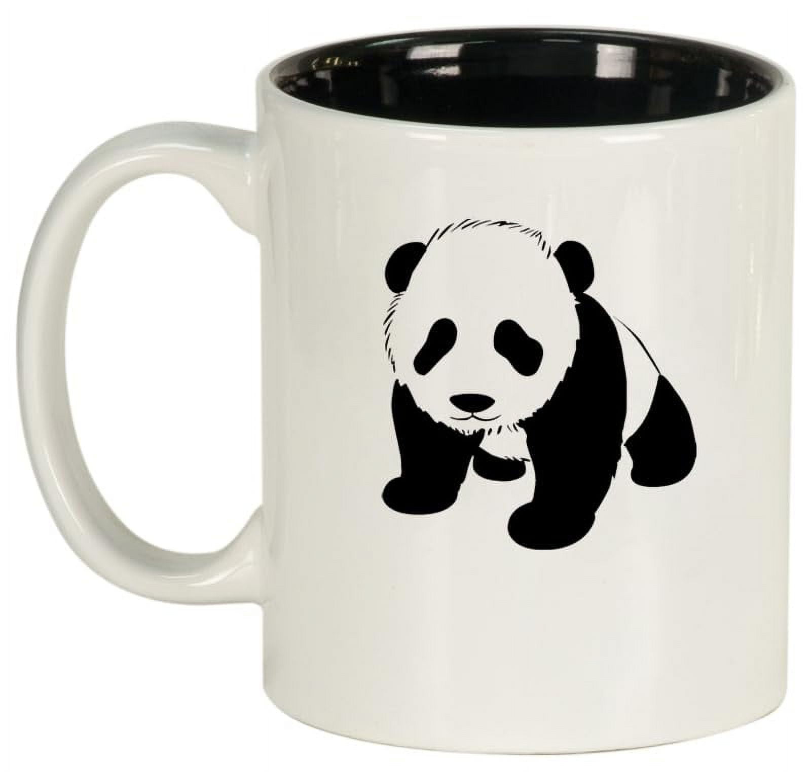 Baby Panda Ceramic Coffee Mug Tea Cup Gift for Her, Him, Friend, Coworker, Wife, Husband, Animal Lover (11oz White)