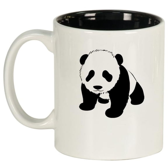 Baby Panda Ceramic Coffee Mug Tea Cup Gift for Her, Him, Friend, Coworker, Wife, Husband, Animal Lover (11oz White)