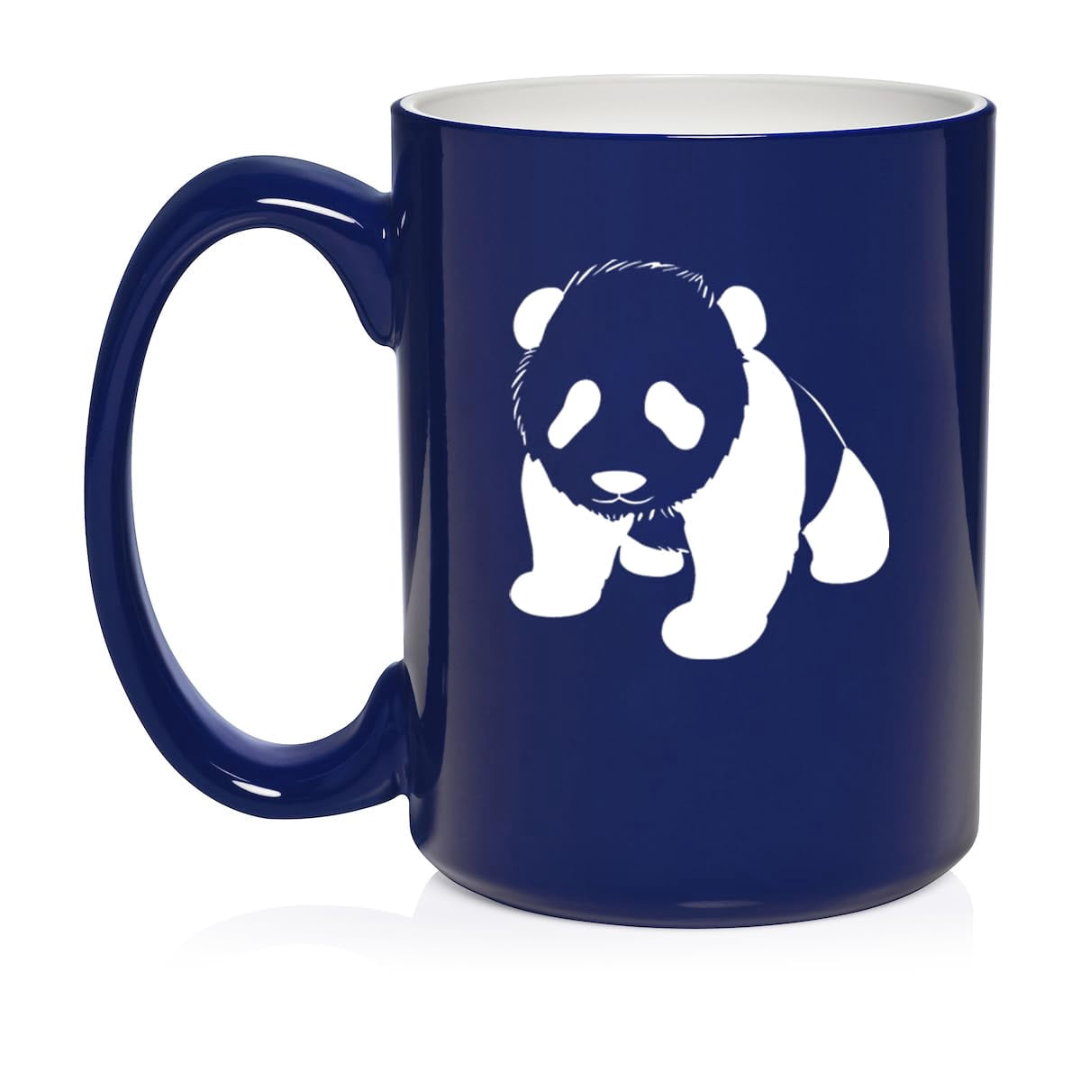 Baby Panda Ceramic Coffee Mug Tea Cup Gift for Her, Him, Friend, Coworker, Wife, Husband, Animal Lover (15oz Blue)