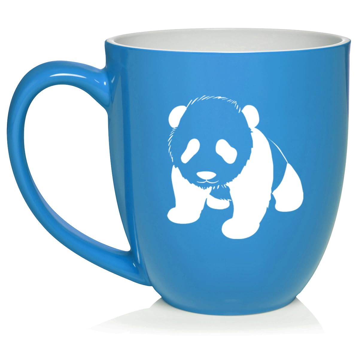 Baby Panda Ceramic Coffee Mug Tea Cup Gift for Her, Him, Friend, Coworker, Wife, Husband, Animal Lover (16oz Light Blue)
