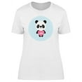 thumbnail image 1 of Baby Panda With Heart T-Shirt Women -Image by Shutterstock, Female Large, 1 of 2