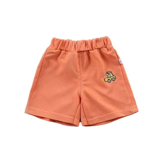 Baby Pants Boys' Summer Casual Daily Pocket Casual Outwear Fashion Shorts Clothing Girls Shorts Orange 3-4 Years