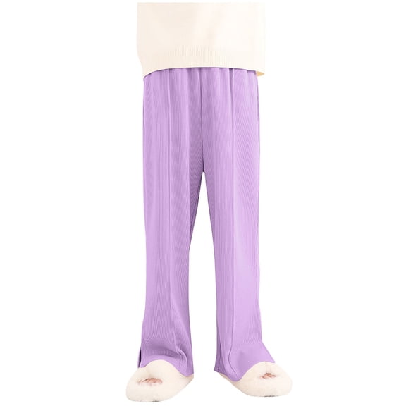 Baby Pants Children's Casual Pants Boys' Quick Drying Pants Children's Slim Pants Wearing Straight Leg Pants on The Outside New Full Length Pants Purples 11T