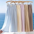 thumbnail image 1 of Baby Pants Girls Wide Leg Palazzo Boho Summer Pants Lightweight Breathable Beige 2-3 Years, 1 of 3