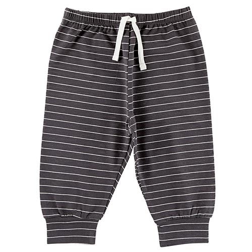 Baby Pants-Gray And White Stripe (6-12 Mths)