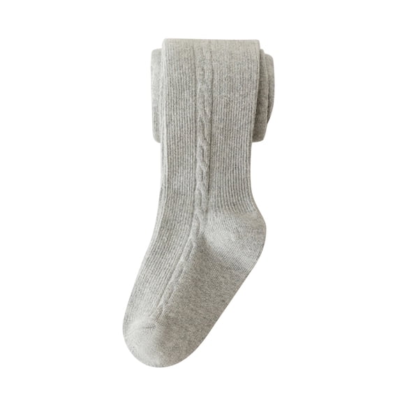 Baby Pants Kids Cotton Leggings Knitted Stretchy Basic Full Length Pantyhose Stockings For Girls Grey 6 Years-8 Years
