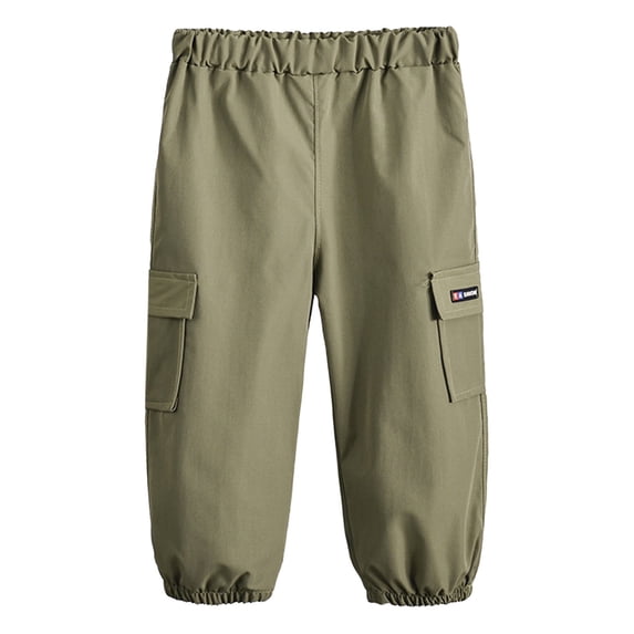 Baby Pants Summer Kids Solid Fashion Cargo Trousers Clothes With Pocket AG 18 Months-24 Months