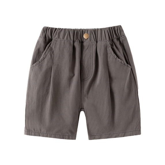 Baby Pants Summer Kids Thin Solid Casual Fashion Shorts Clothes Shorts For Boys Grey 4 Years-5 Years