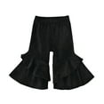 thumbnail image 1 of Baby Pants Winter Fashion Solid Color Warm Flared Long Denim Pants Girls Trousers Black 12 Months-18 Months, 1 of 4