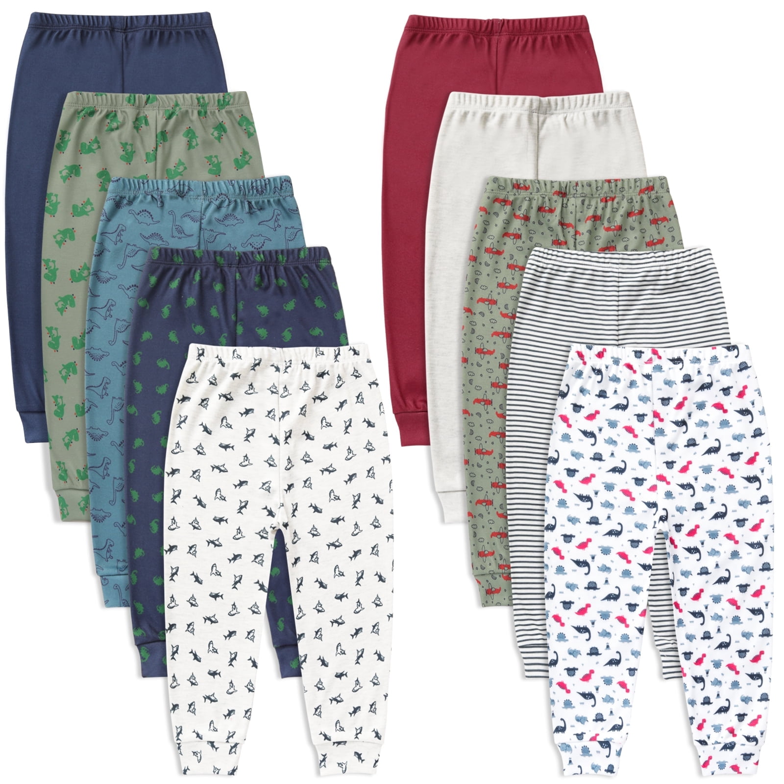 Baby Pants for Baby Boys and Girls with Ample Diaper Room Soft and Comfy 100% Cotton 0-12 Months (US, Age, 18 Months, 24 Months, Blue)