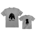 thumbnail image 1 of Baby & Papa Bear Men's T-Shirt & Infant Shirt Set Father & Son Matching Set Papa Gray X-Large / Baby Gray 18M, 1 of 5