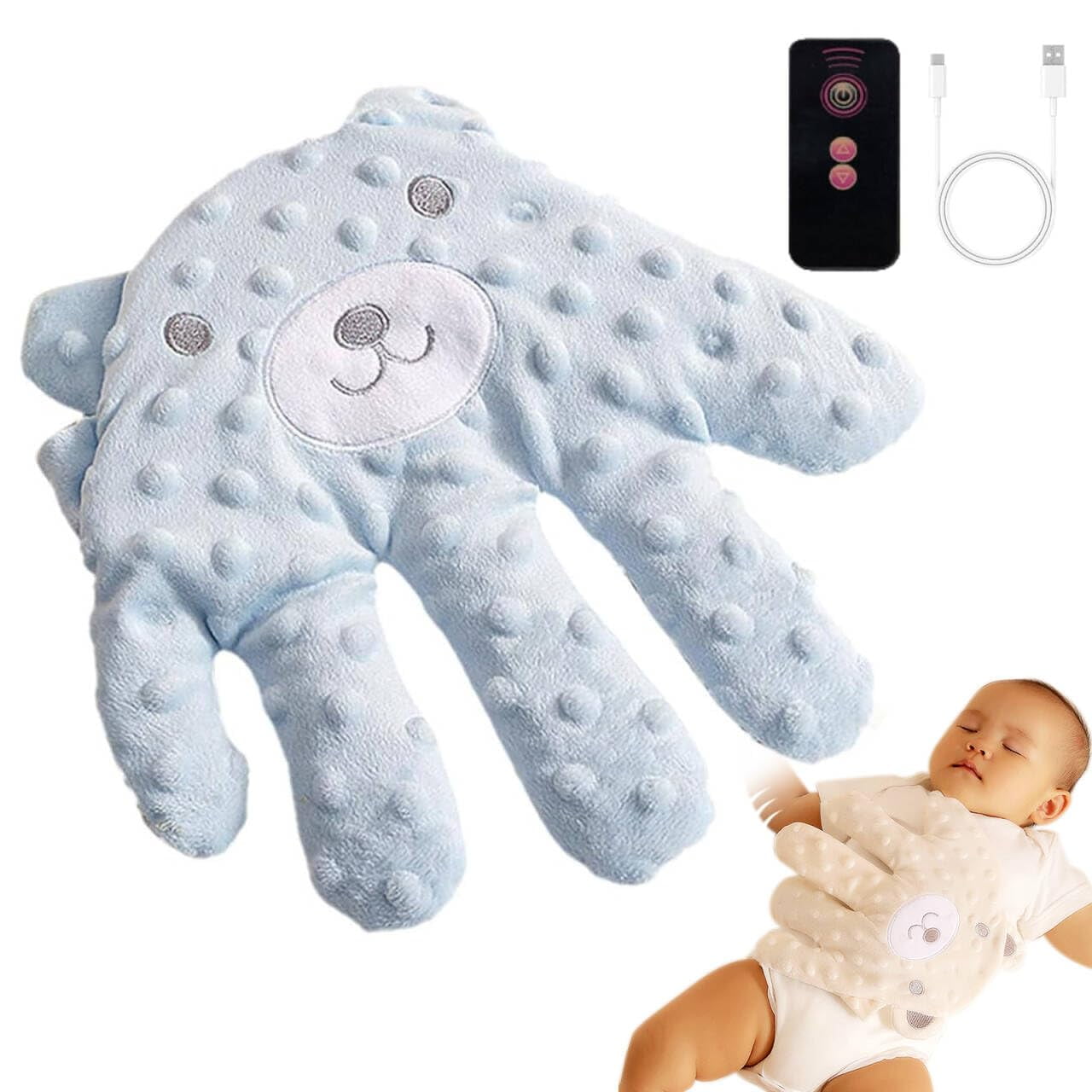 Baby Sleeping Pillow Choco Bear Baby Patter,Patting Hand For Baby