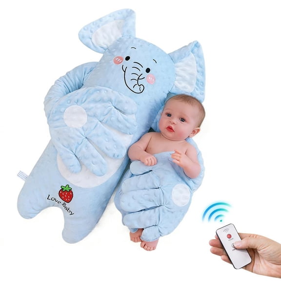 Baby Patting Sleep Doll with Remote Control, 3 Modes Soothing Plush Toy, 60cm Anti-Startle Sleep Aid for Newborns 0-12 Months, Mimics Mother's Touch for Calmer Nights