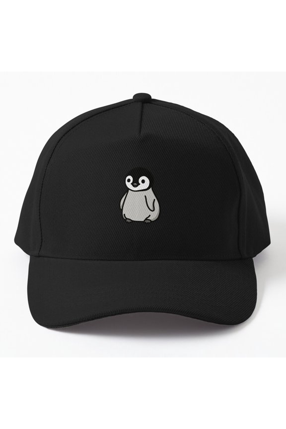 Baby Penguin Baseball Hat, Cute Winter Bird Character Graphic Design, Classic Everyday Cap