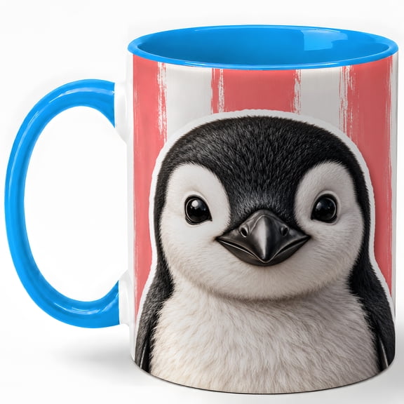 Baby Penguin Coffee Mug, Arctic Bird Mug, Ceramic 11 oz