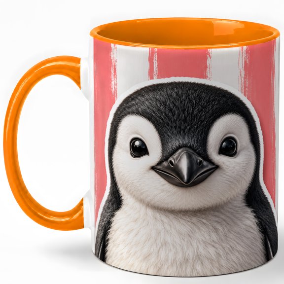 Baby Penguin Coffee Mug, Arctic Bird Mug, Ceramic 11 oz