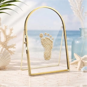 Baby & Pet Keepsake Frame, Sea Sand Baby Hand and Footprint Kit, Nursery Picture Frame, Cat Dog Paw Print Kit, Personalized New Mom Gifts for Baby Showers,1pc,Business Opening