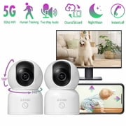 Baby/Pet Monitor, ZOSI 2.4GHz/5Ghz WiFi Security Camera, 3MP 360 View IP Camera with Audio,Pan/Tilt Indoor Home Security Camera,Auto Human Tracking