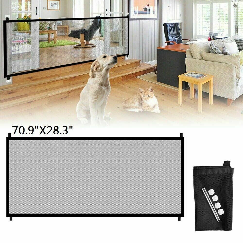 Baby Pets Dog Cat Safety Gate Mesh Fence Home Kitchen Net Portable Guard Indoor