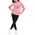 thumbnail image 1 of Baby Phat Girls Leggings Set - Lightweight Short Sleeve Graphic Tee and Leggings for Girls 2 Piece, 1 of 7
