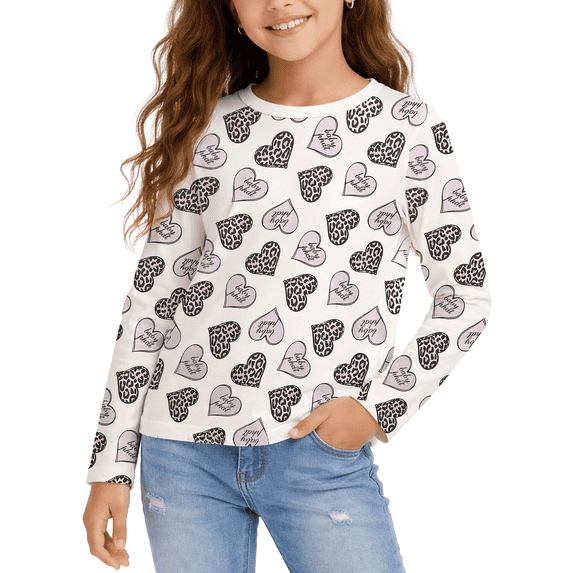 Baby Phat Girls Long Sleeve Shirts – Crewneck Pullover Graphic Tee, Long Sleeve Shirts for Girls
