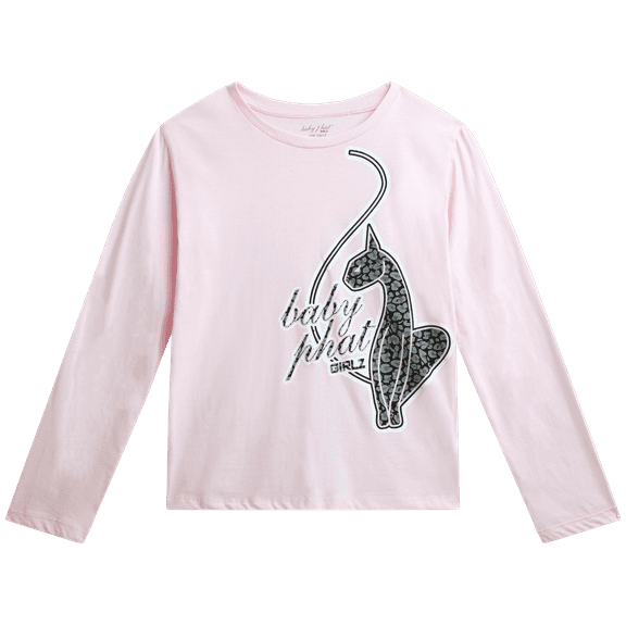 Baby Phat Girls Long Sleeve Shirts - Soft Crewneck Tops Graphic Tees Long Sleeve for Girls (7-16)