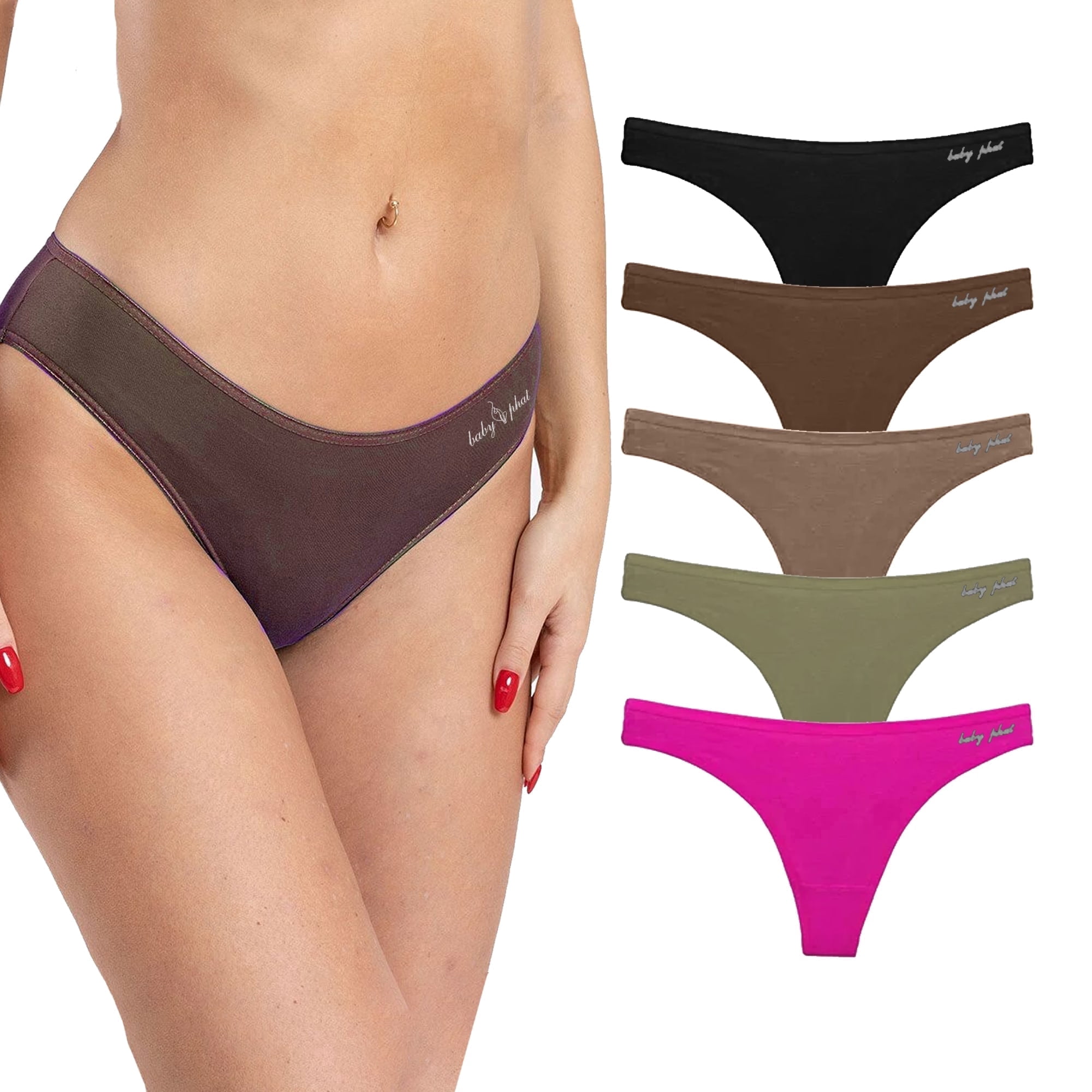 Baby Phat Women's Panties Seamless Brazilian 3 Pack - Walmart.com
