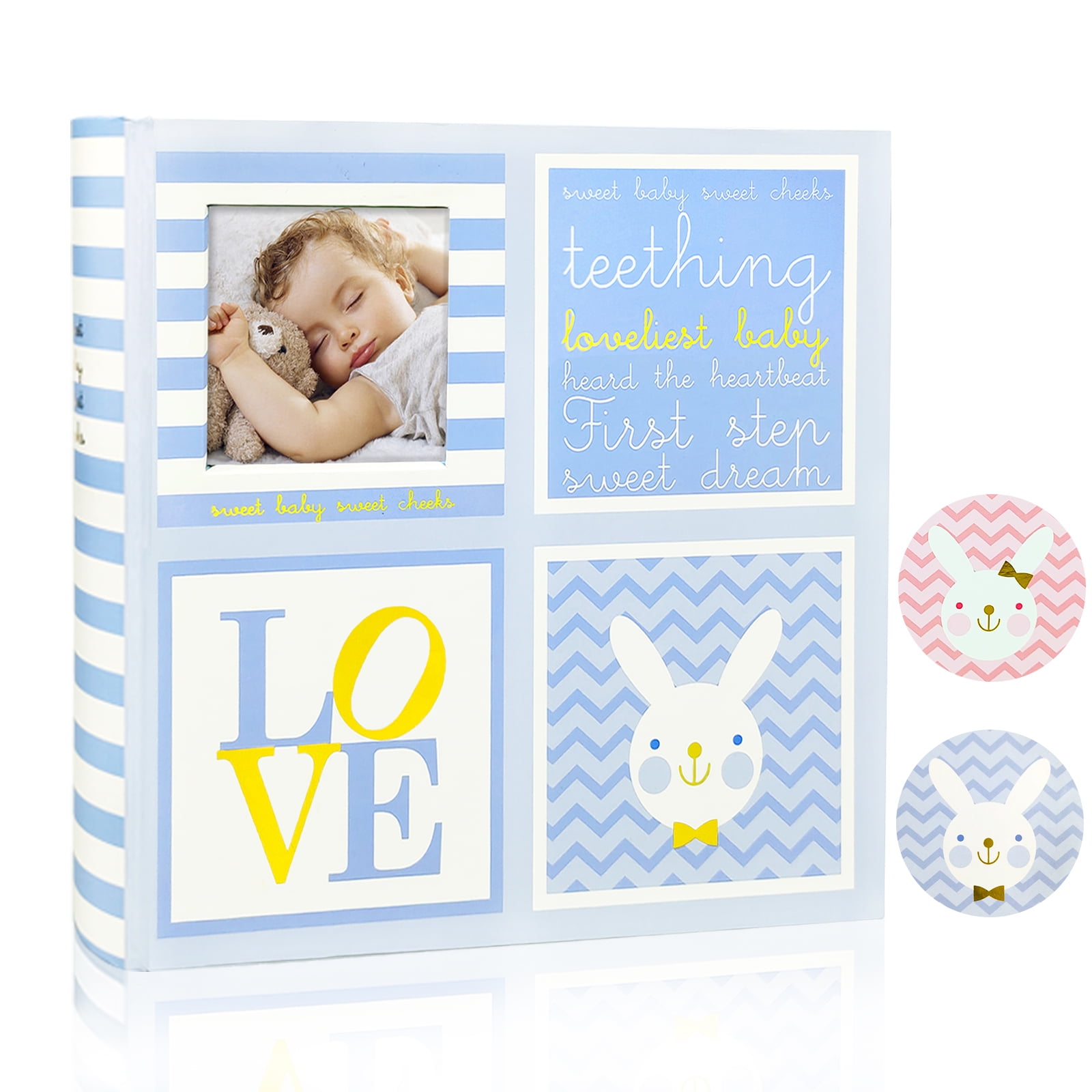 Baby Photo Album - Holds 200 4x6 Photos,Blue