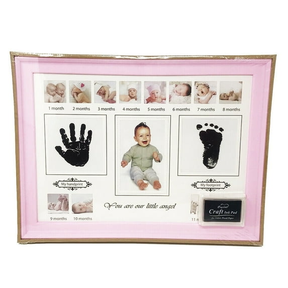 Baby Photo Handprint Footprint Milestone Moments First Year Keepsake Frame