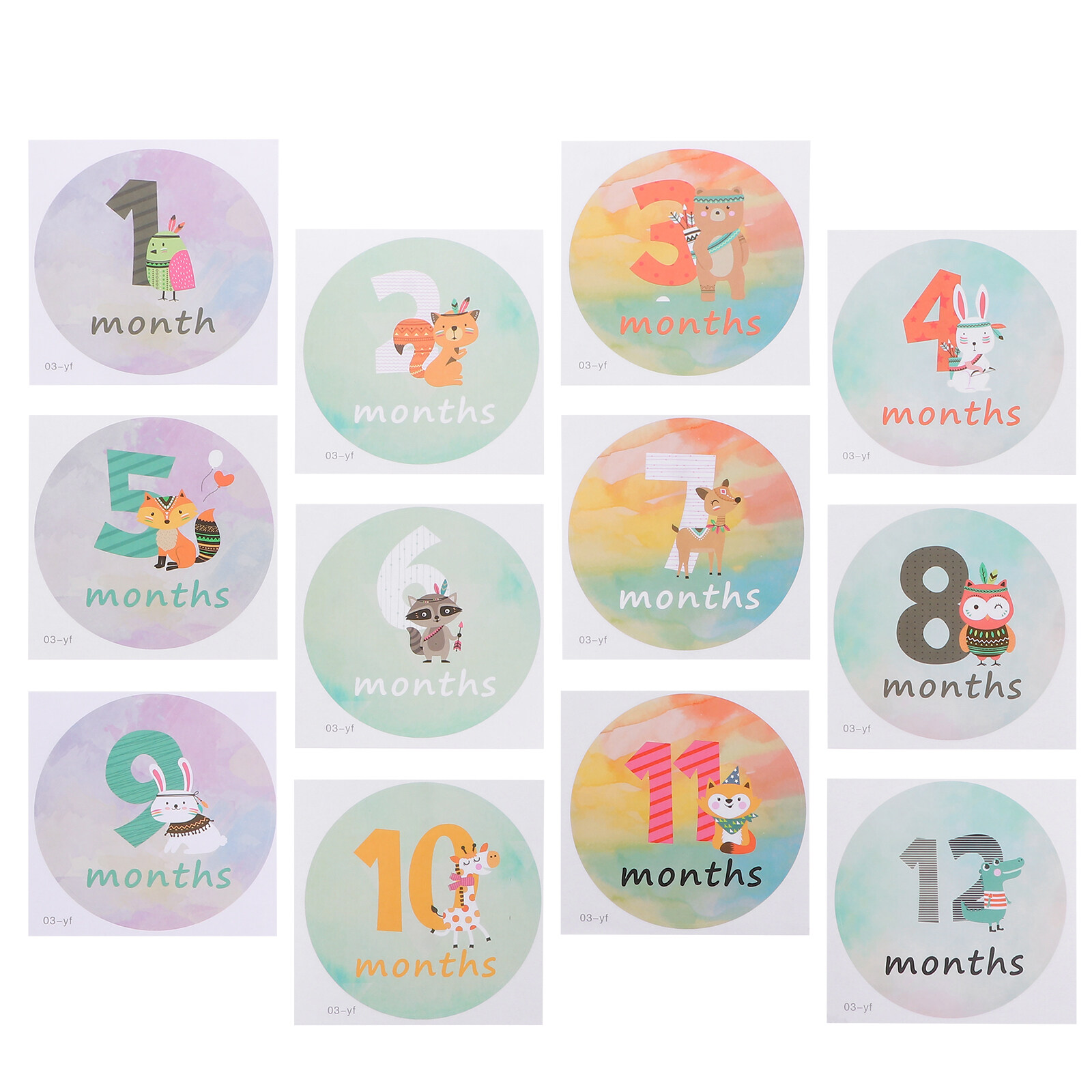 Baby Photo Supplies Newborn Monthly Sticker Stickers Aaa Rechargeable Batteries Countdown