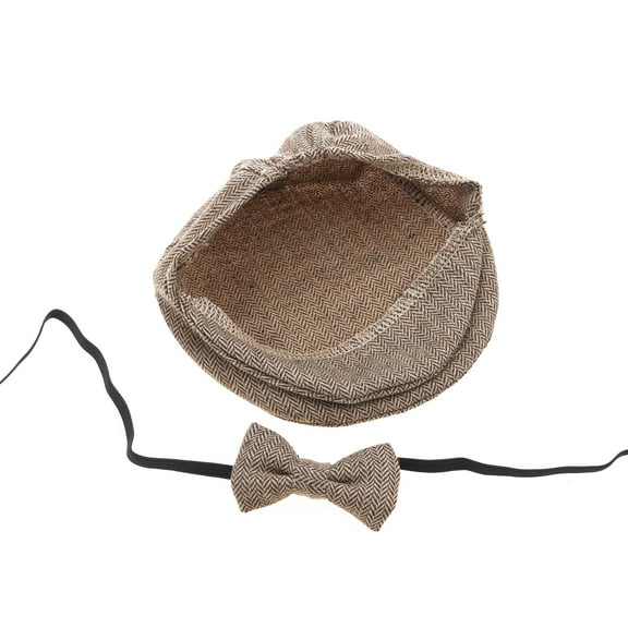 Baby Photography Props Bow Tie Hat Beret Hat for Photo for Hat Outfit Prop Accessories
