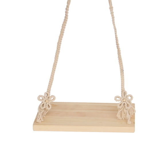 Baby Photography Props Wooden Swing Newborn Photo Studio Mini Swing with Cotton Rope, Birthday and Newborn Photo Accessories