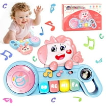 Baby Piano Toys for 6 to 12 Months, Early Learning Piano Keyboard Toys for 1 Year Old Girls, Light Up Music Toy Gift