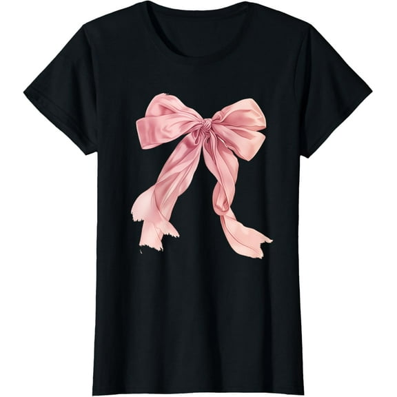 Baby Pink Bow Cute Coquette y2k Clean Girl Aesthetic Women T-Shirt