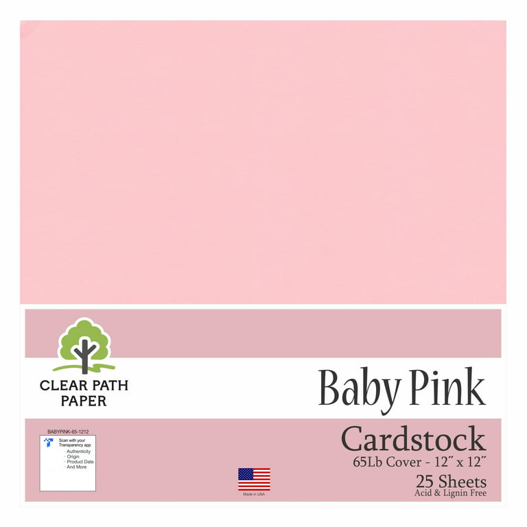 White Cardstock - 12 x 12 inch - 65Lb Cover - 25 Sheets - Clear Path Paper