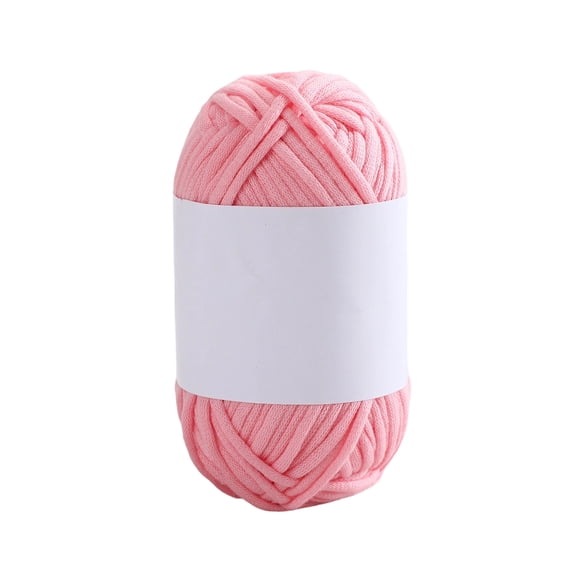 Baby Pink Chunky Cotton Crochet Yarn, Thick Cotton Yarn for Knitting & Crocheting, Soft Fluffy Jumbo Yarn for Hand Knitting Blankets, Baby Blankets & Dishcloths, Beginner-Friendly