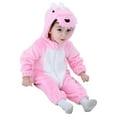 thumbnail image 1 of Baby Pink Dinosaur Costumes Unisex Toddler Onesie Halloween Dress Up Romper 2-6 Months, 1 of 7