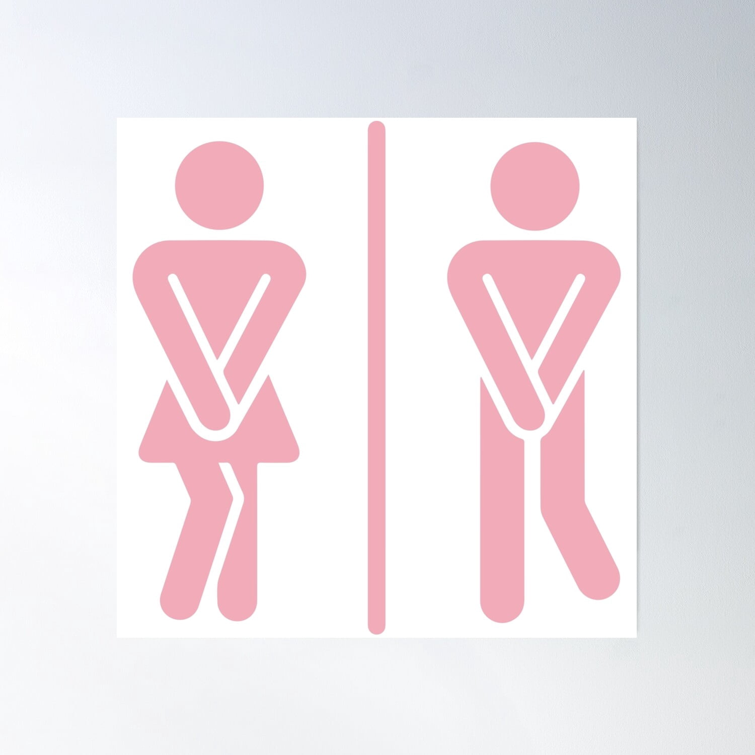 Baby Pink Men, Women Restroom Sign, Bathroom Sign, Toilet Sign, Wc Sign ...