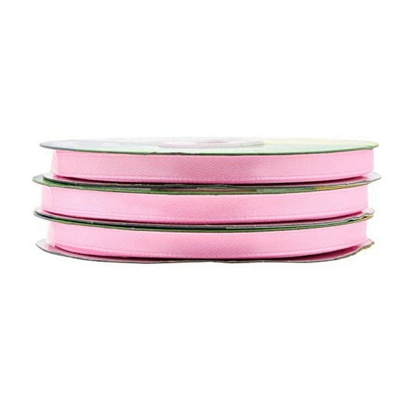 Baby Pink Satin Ribbon 1/4 Inch 150 Yards for Gift Wrapping, Weddings, Hair, Dresses, Blanket Edging, Crafts, Bows, Ornaments; by Mandala Crafts